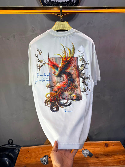 T-Shirt Phénix Sakura — Sam — Blanc 5180