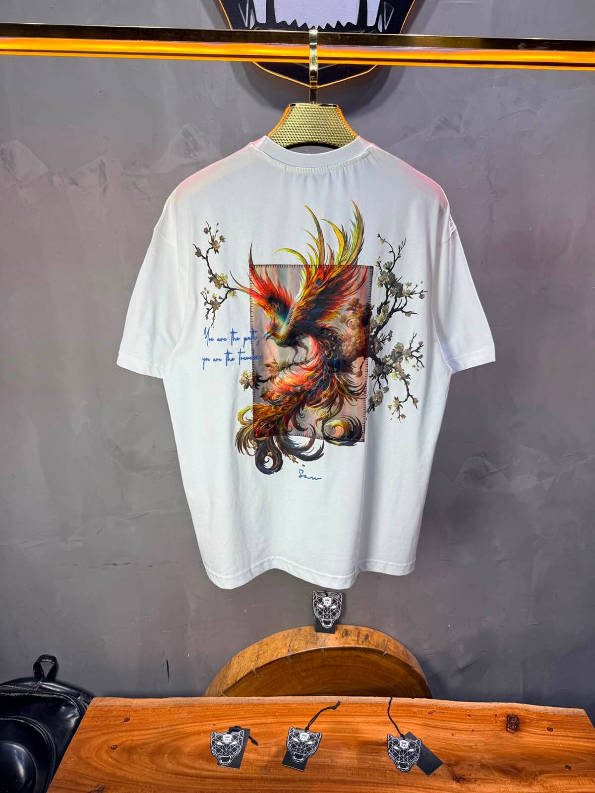 T-Shirt Phénix Sakura — Sam — Blanc 5180