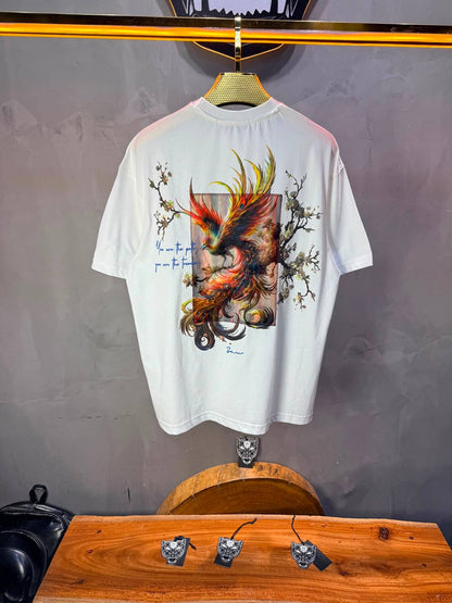 T-Shirt Phénix Sakura — Sam — Blanc 5180