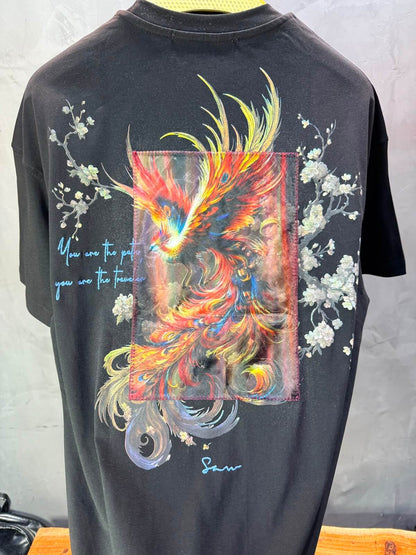 T-Shirt Phénix Sakura — Sam — Noir 5180