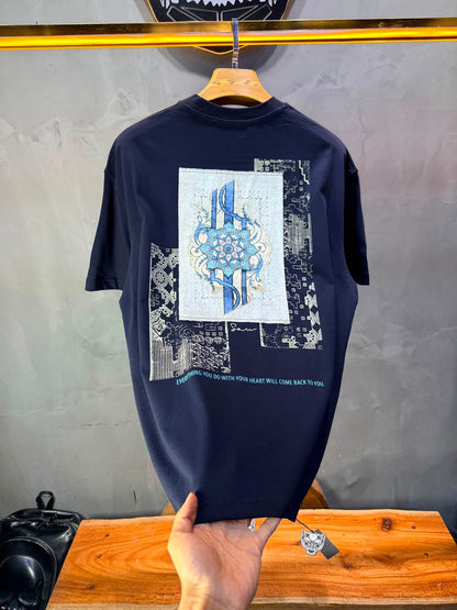 T-Shirt Calligraphie Mandala — Sam — Navy Blue 5075