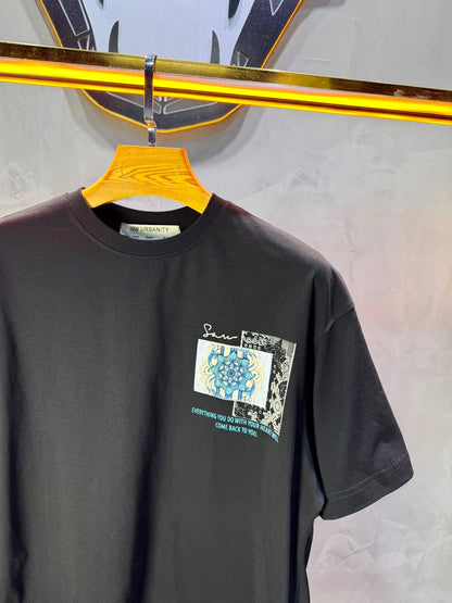 T-Shirt Calligraphie Mandala — Sam — Noir 5075