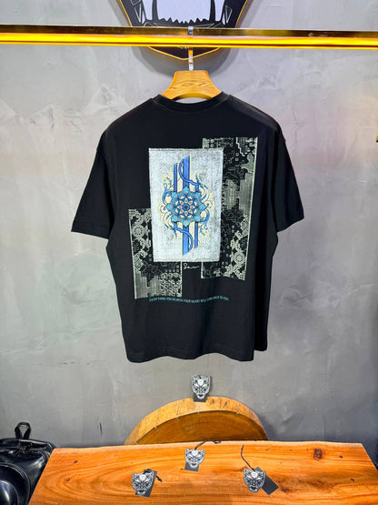 T-Shirt Calligraphie Mandala — Sam — Noir 5075