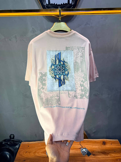 T-Shirt Calligraphie Mandala — Sam — Rose 5075
