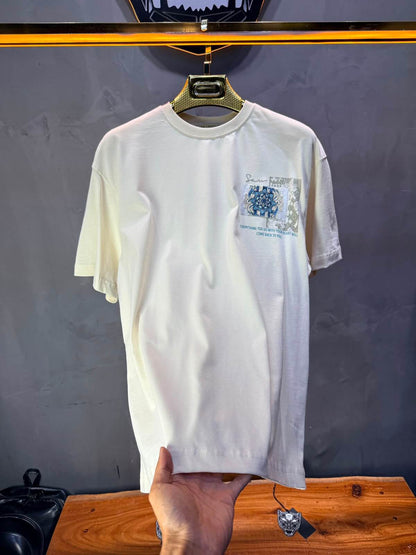 T-Shirt Calligraphie Mandala — Sam — Beige 5075