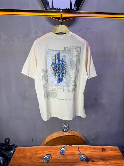 T-Shirt Calligraphie Mandala — Sam — Beige 5075