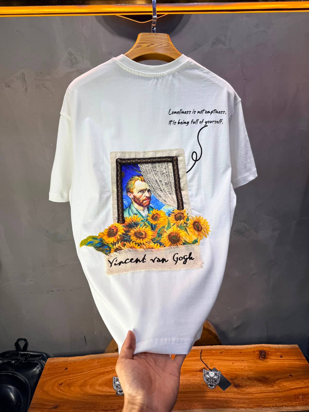 T-Shirt Vincent van Gogh Tournesols — Blanc 5074