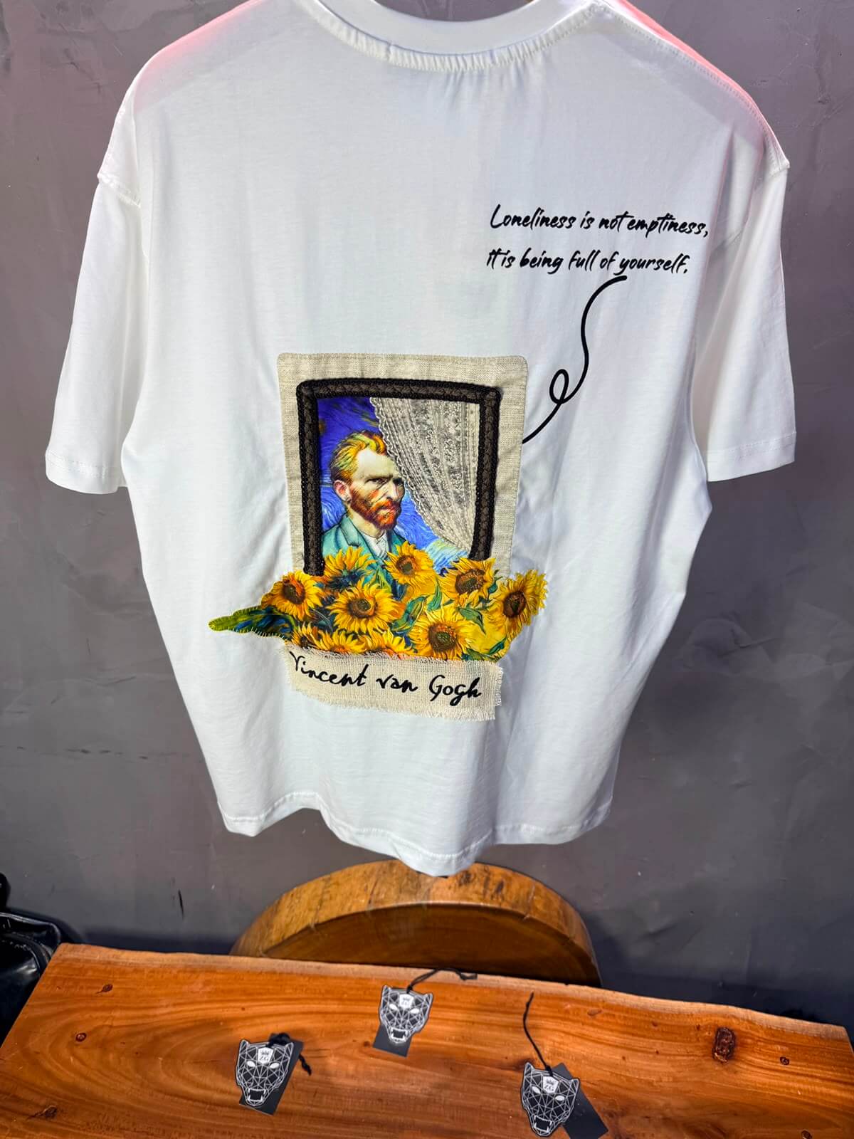 T-Shirt Vincent van Gogh Tournesols — Blanc 5074