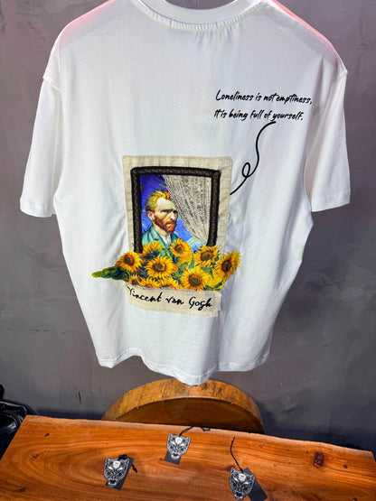 T-Shirt Vincent van Gogh Tournesols — Blanc 5074