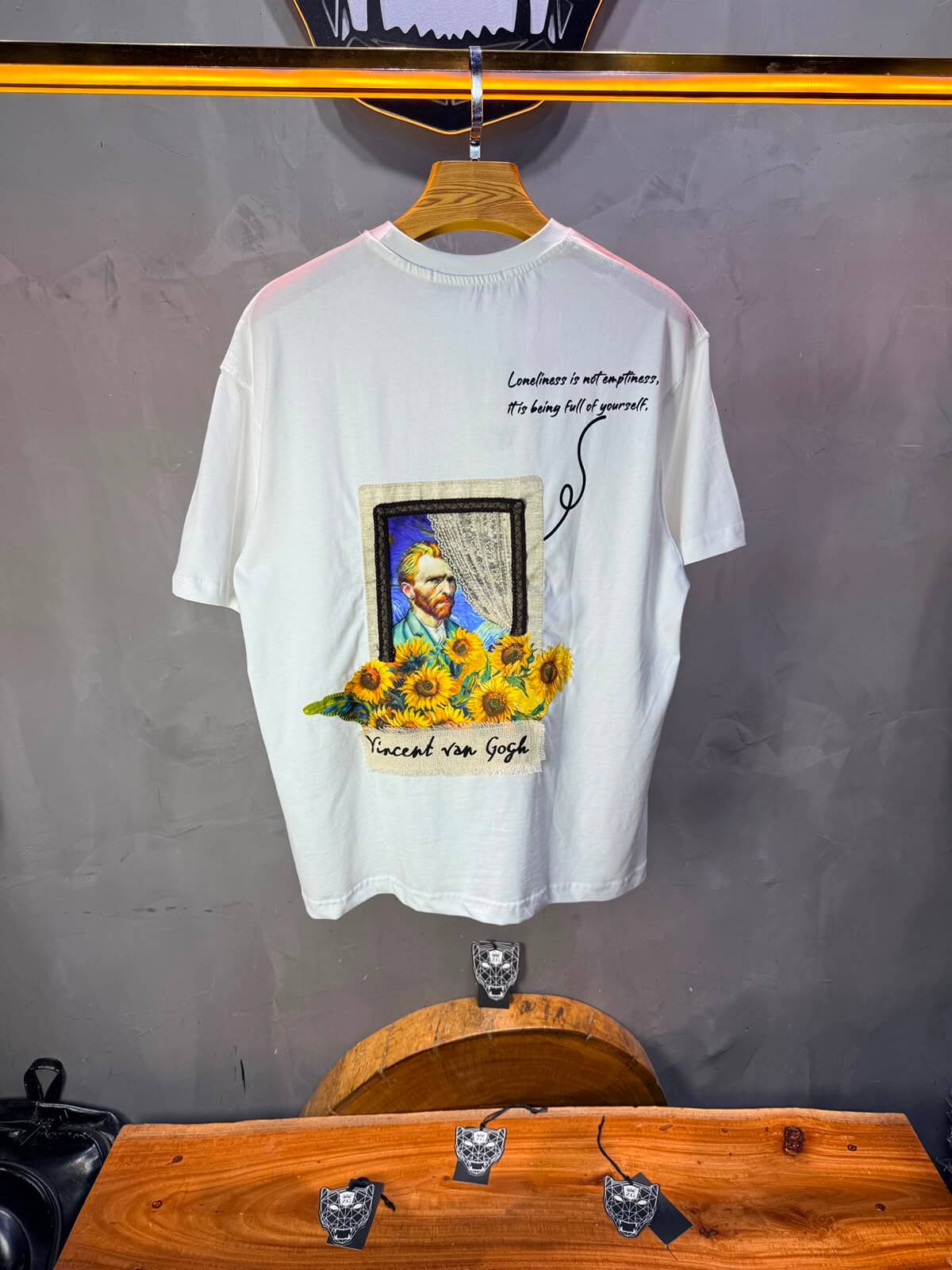 T-Shirt Vincent van Gogh Tournesols — Blanc 5074