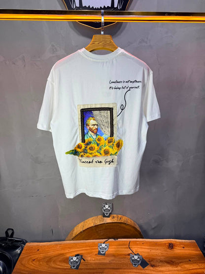 T-Shirt Vincent van Gogh Tournesols — Blanc 5074