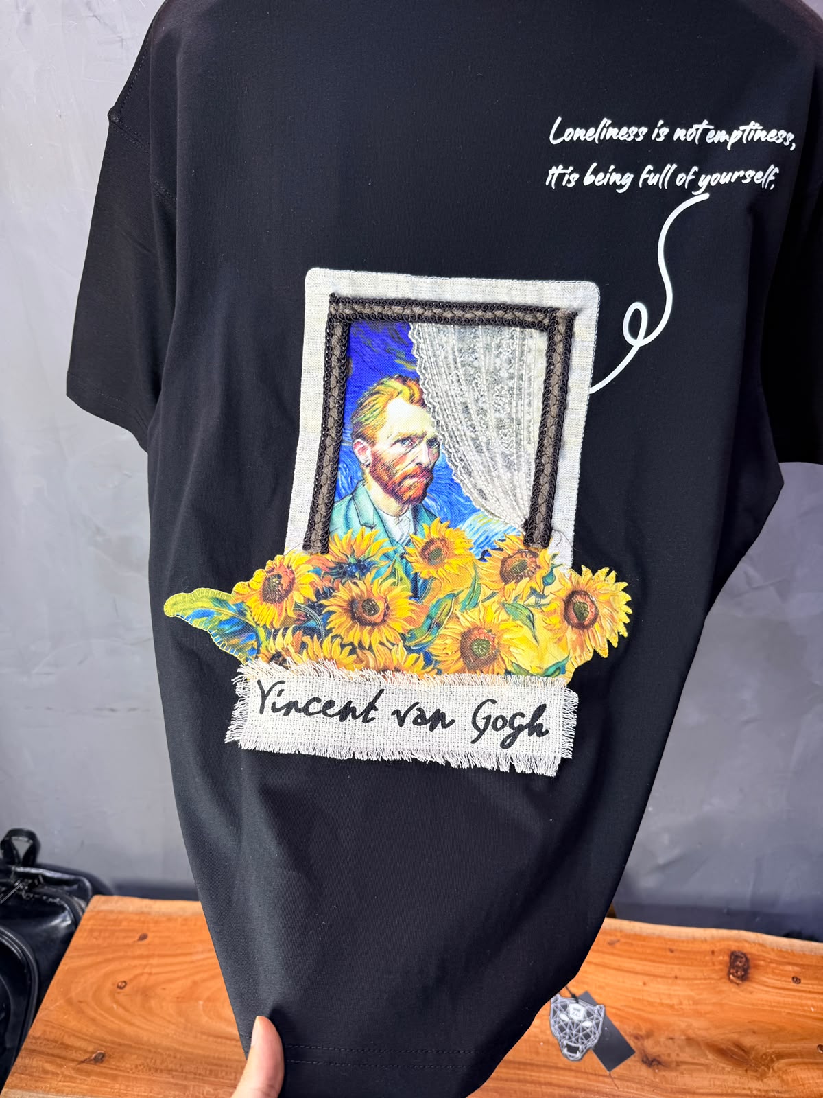 T-Shirt Vincent van Gogh Tournesols — Noir 5074