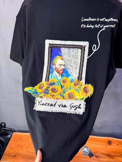 T-Shirt Vincent van Gogh Tournesols — Noir 5074