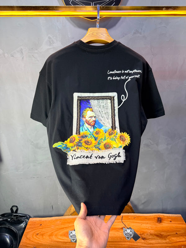 T-Shirt Vincent van Gogh Tournesols — Noir 5074
