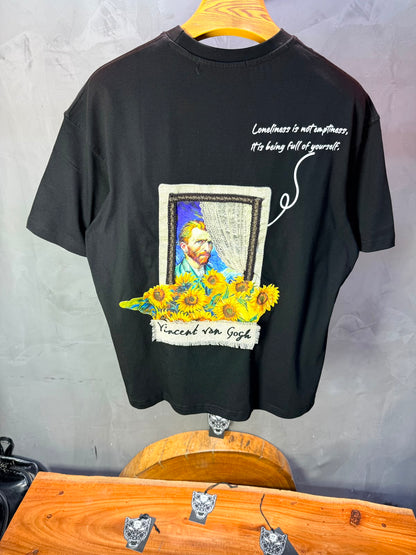 T-Shirt Vincent van Gogh Tournesols — Noir 5074