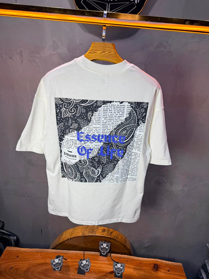 T-Shirt Essence Of Life — Gothic Paisley — Blanc 166