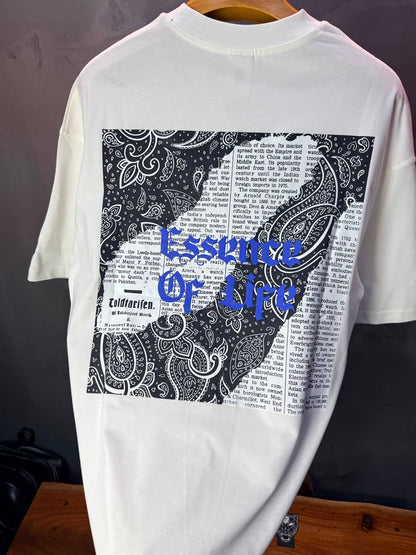 T-Shirt Essence Of Life — Gothic Paisley — Blanc 166