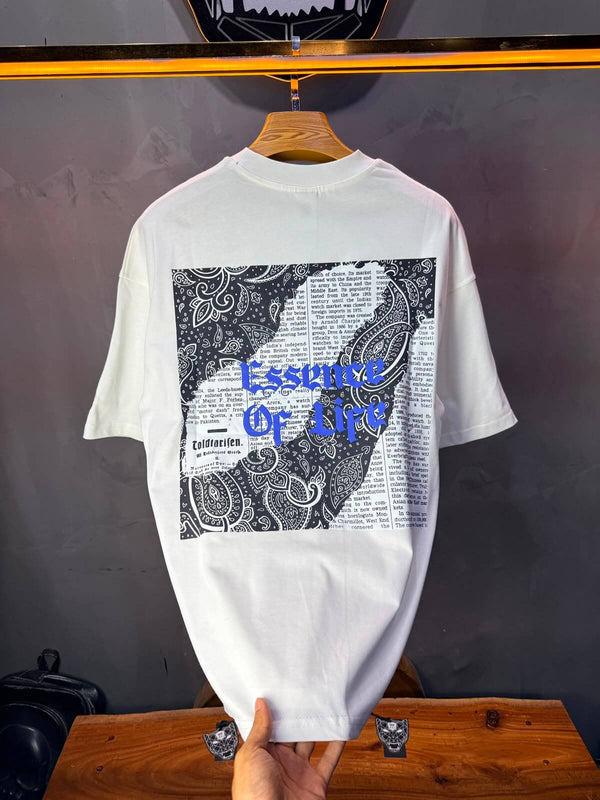 T-Shirt Essence Of Life — Gothic Paisley — Blanc 166