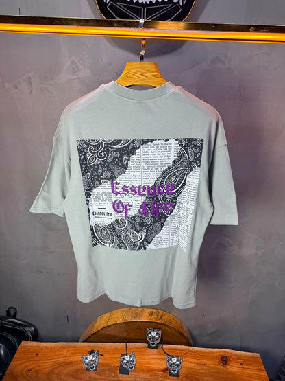 T-Shirt Essence Of Life — Gothic Paisley — Grey 166