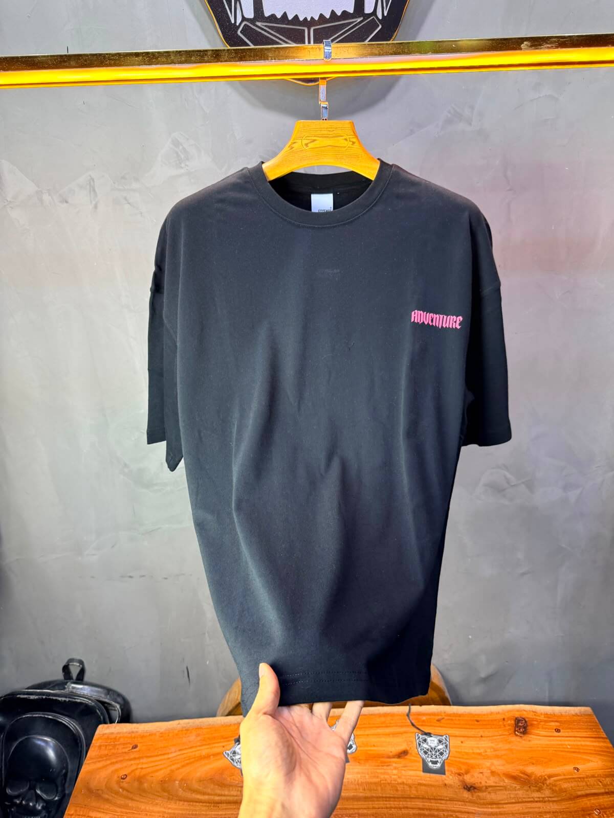 T-Shirt Adventure — Eagle & Roses — Noir 101