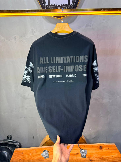 T-Shirt «All Limitations Are Self-Imposed» — Essence of Life — Noir 112