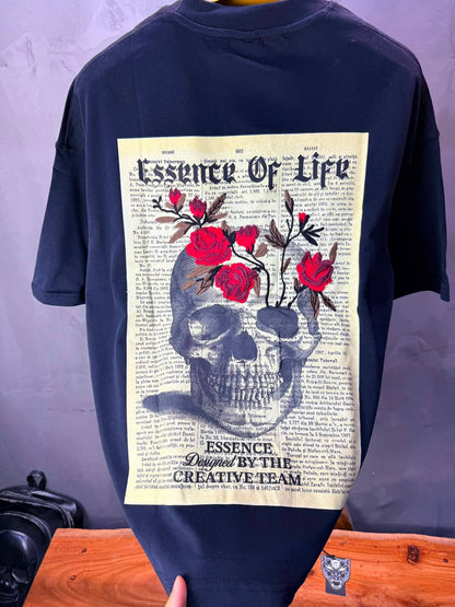 T-Shirt Essence Of Life — Skull & Roses — Noir 169