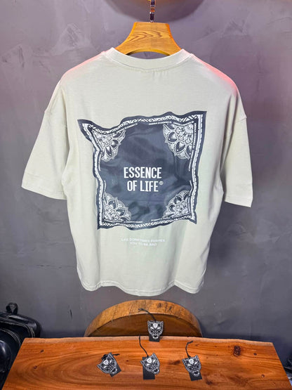 T-Shirt Essence Of Life® — Bandana Bleu — Beige 091