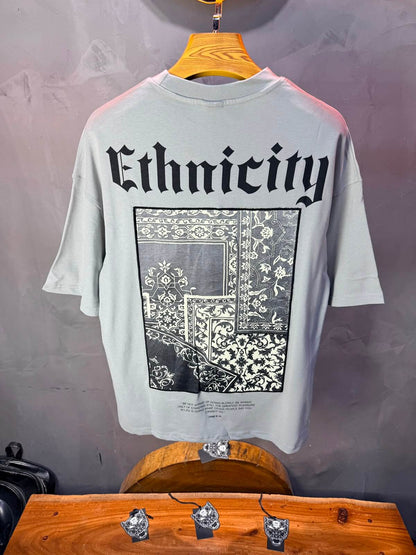 T-Shirt Ethnicity — Arabesque Bleu — Grey 170