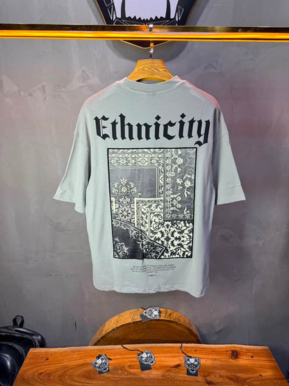 T-Shirt Ethnicity — Arabesque Bleu — Grey 170