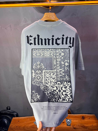T-Shirt Ethnicity — Arabesque Bleu — Grey 170