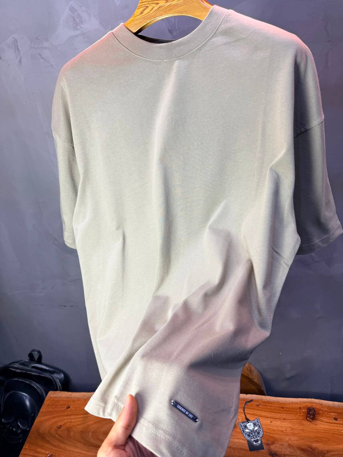 T-Shirt Ethnicity — Arabesque Bleu — Beige 170