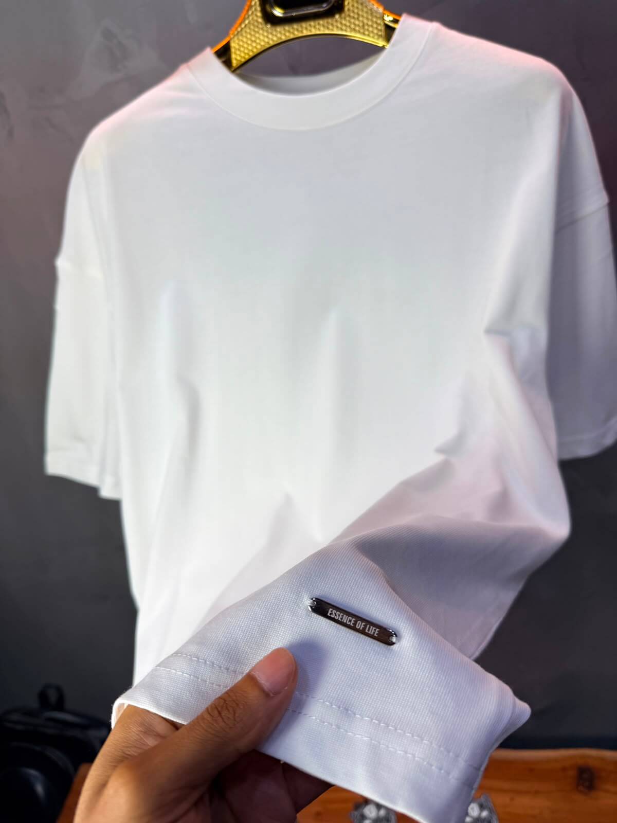 T-Shirt Ethnicity — Arabesque Bleu — Blanc 170