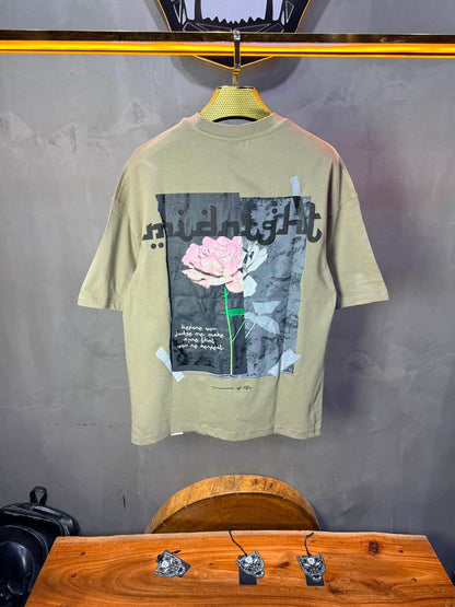 T-Shirt Midnight — Rose & Citation — Beige 139
