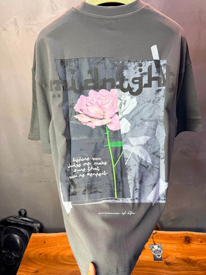 T-Shirt Midnight — Rose & Citation — Grey Noir 139