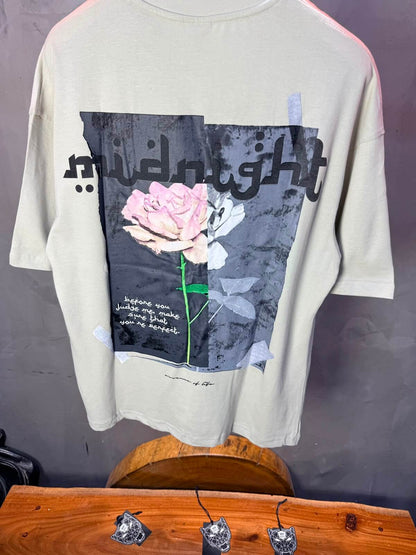 T-Shirt Midnight — Rose & Citation — Grey Light 139