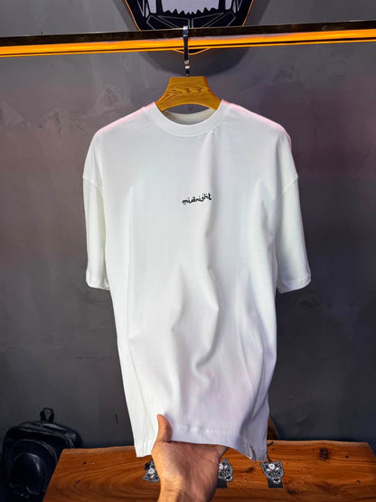T-Shirt Midnight — Rose & Citation — Blanc 139