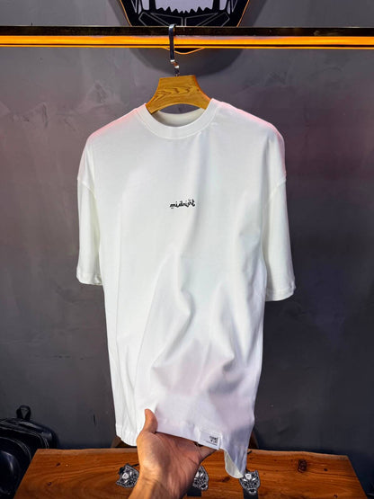 T-Shirt Midnight — Rose & Citation — Blanc 139