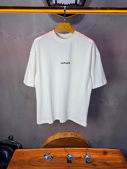 T-Shirt Midnight — Rose & Citation — Blanc 139