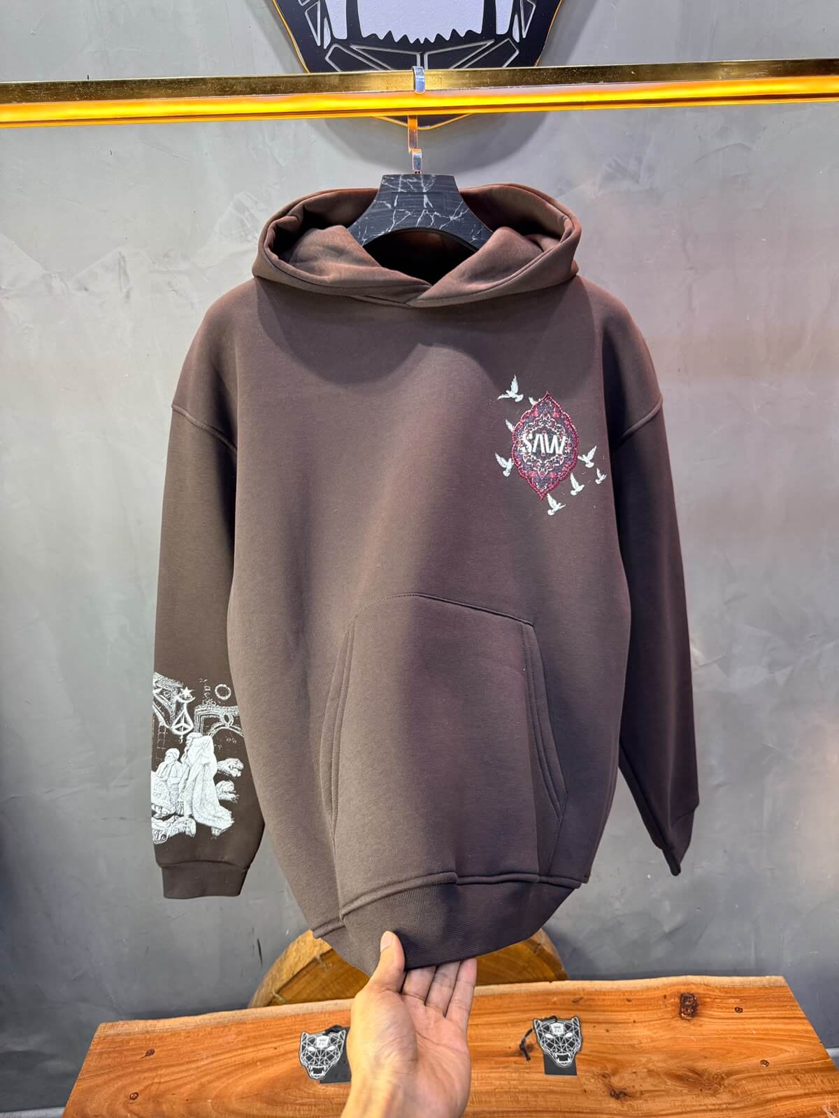 Hoodie oversize Brown 5285