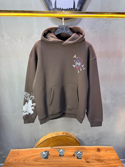 Hoodie oversize Brown 5285
