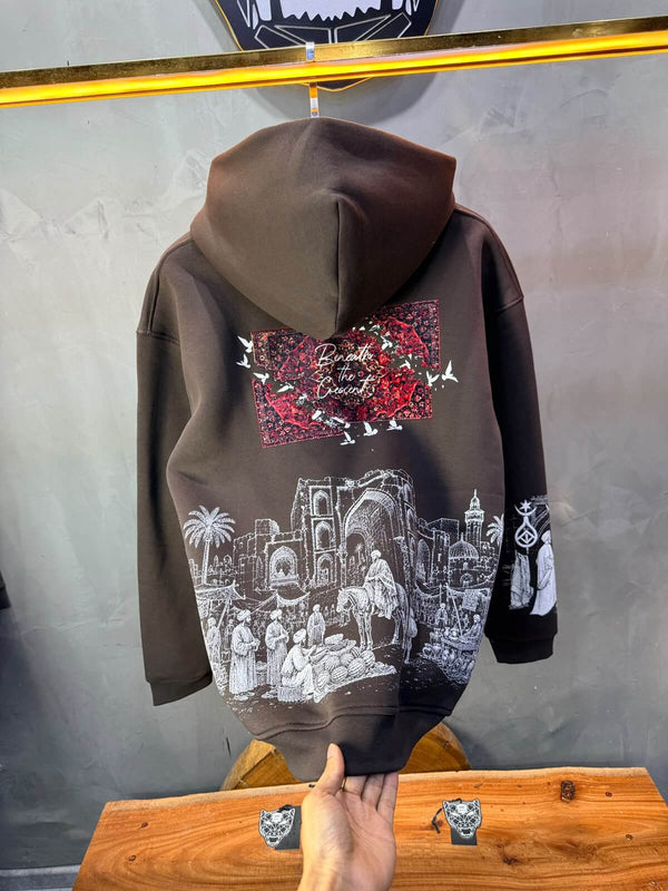 Hoodie oversize Brown 5285