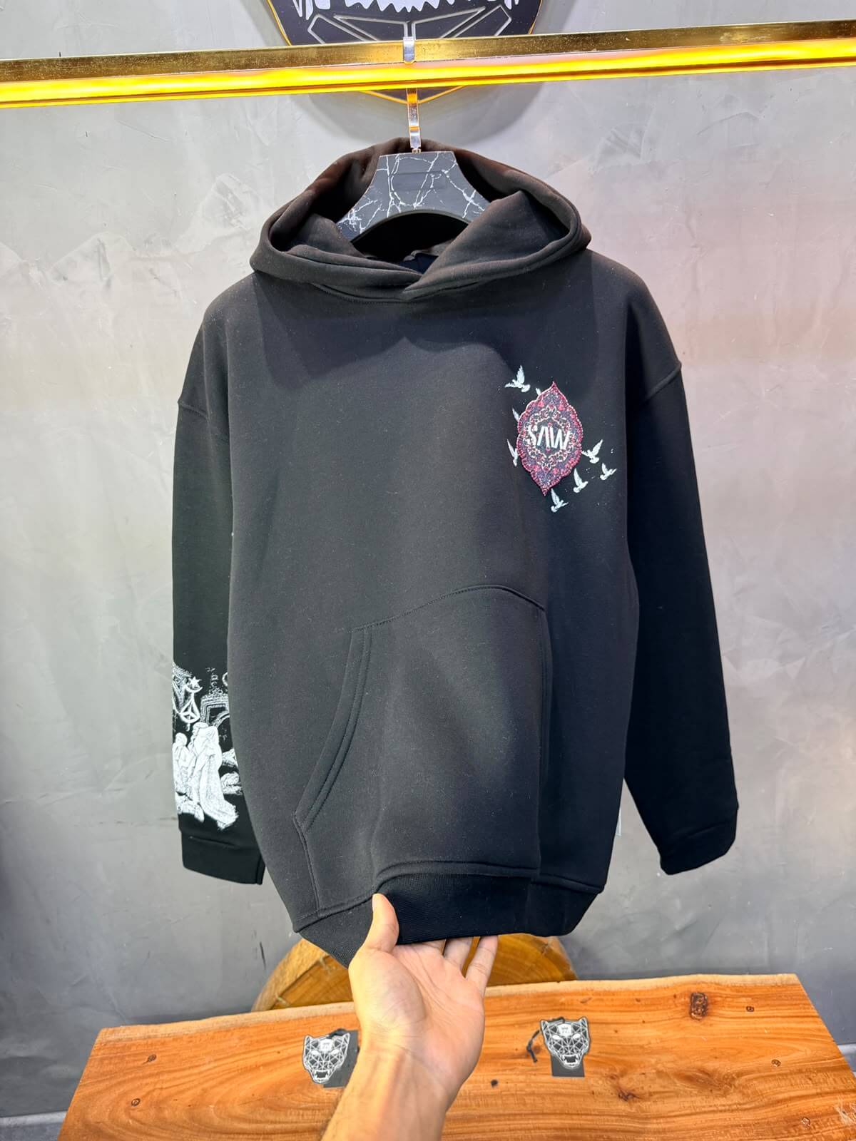 Hoodie oversize Black 5285