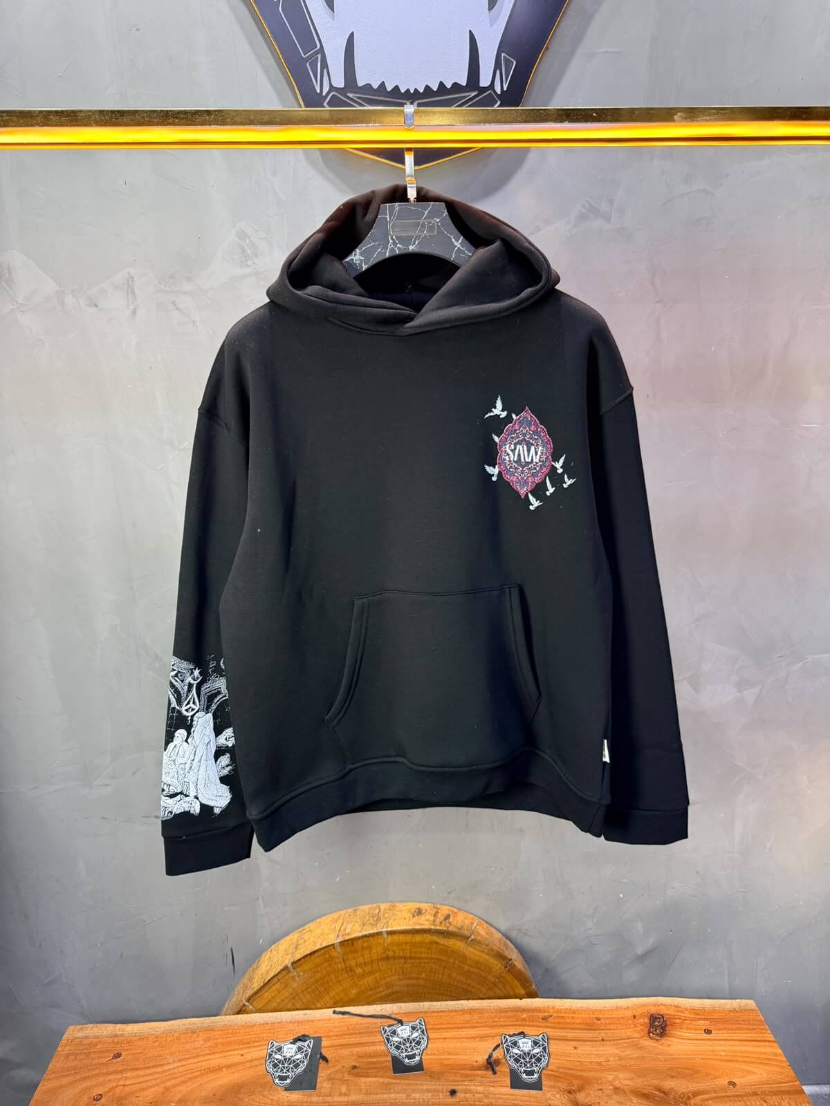 Hoodie oversize Black 5285