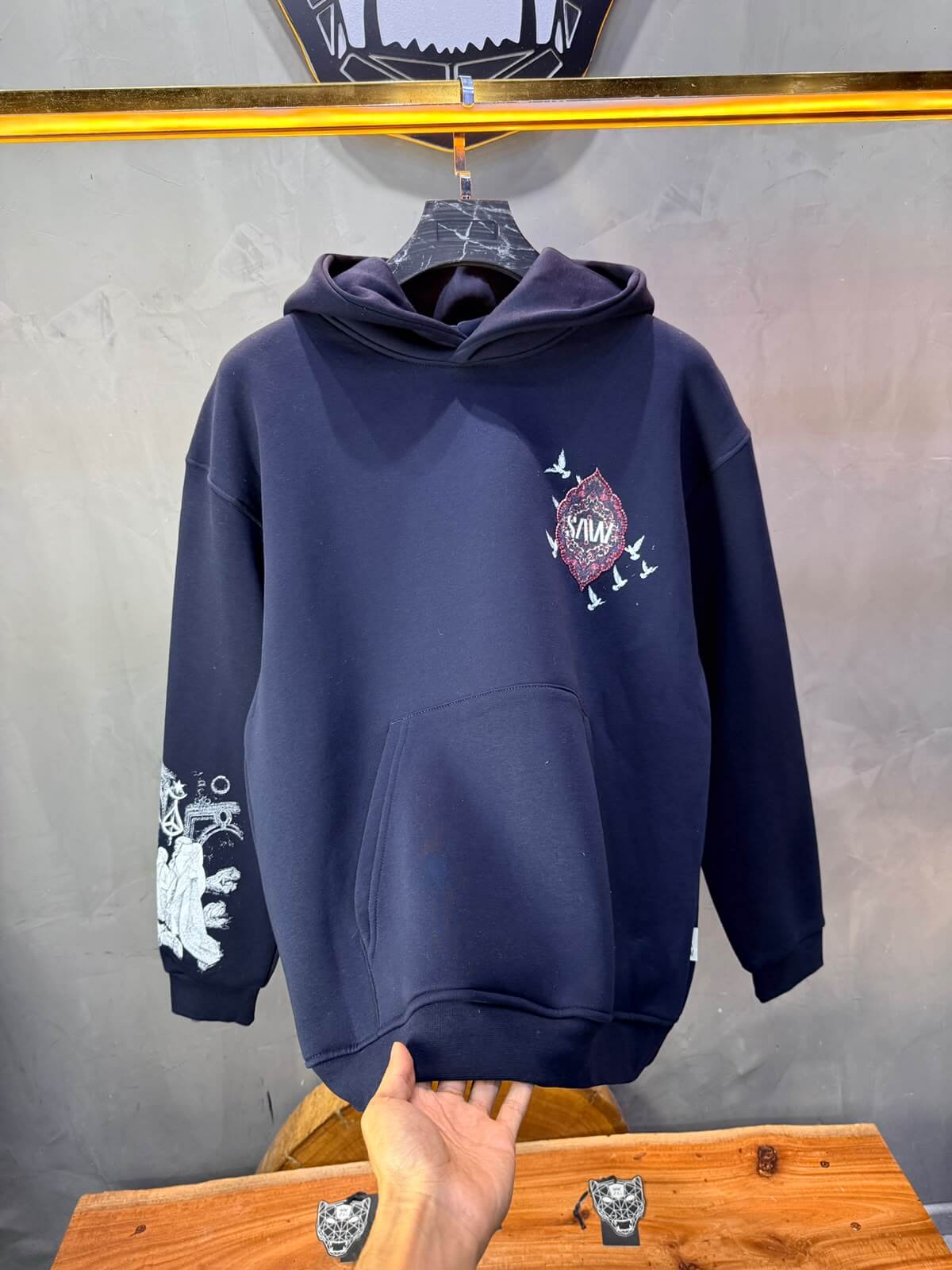 Hoodie oversize Blue 5285