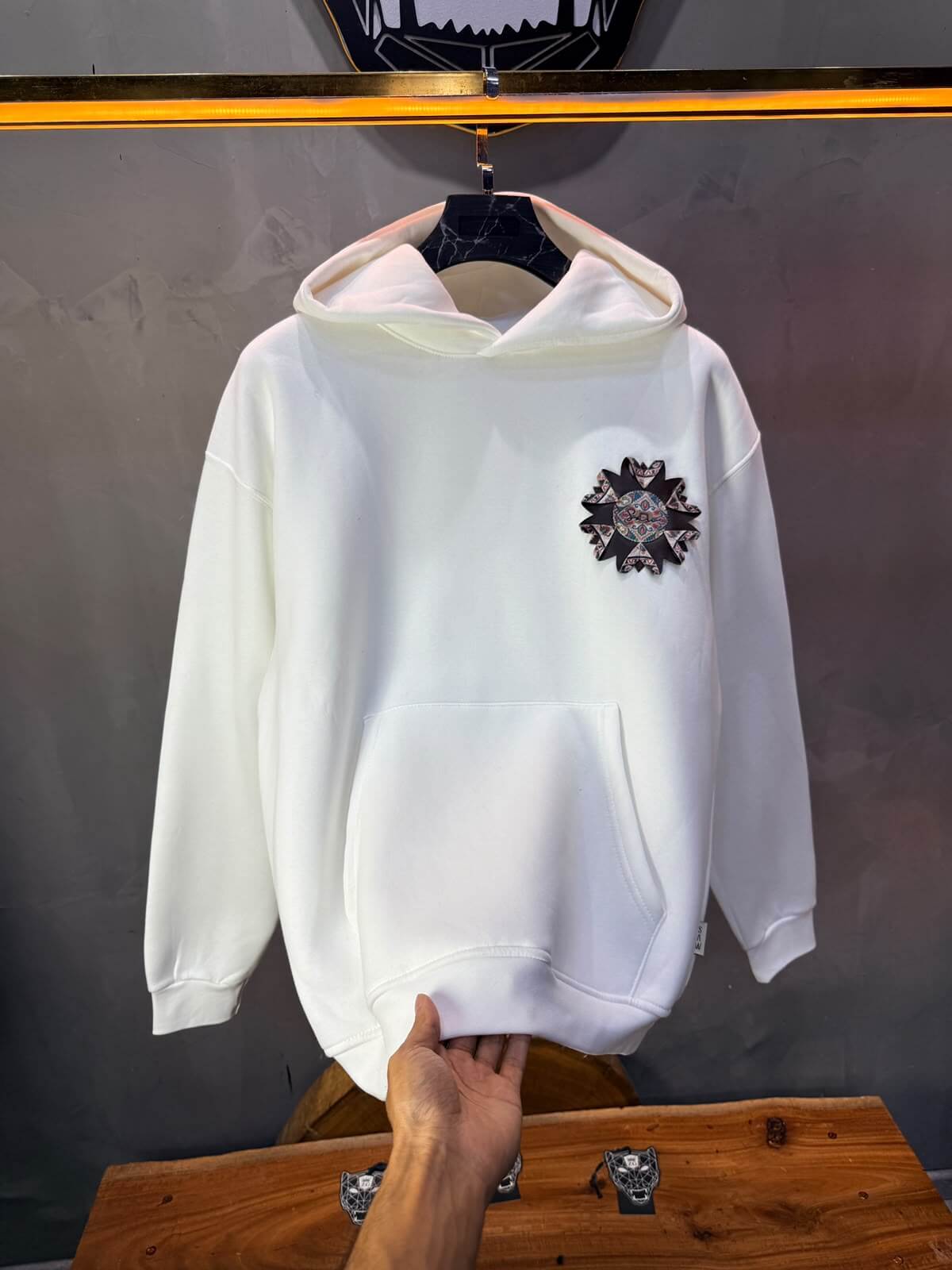 Hoodie oversize Blanc 5249
