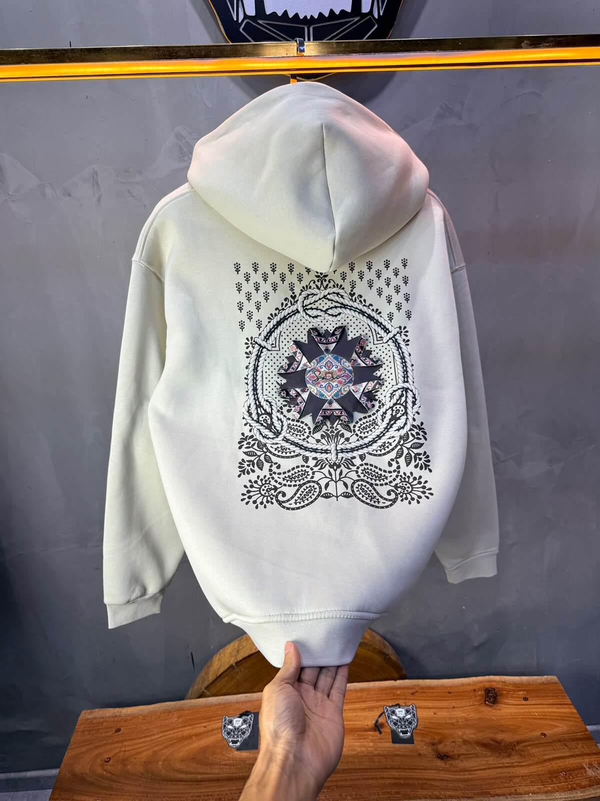Hoodie oversize Beige 5249