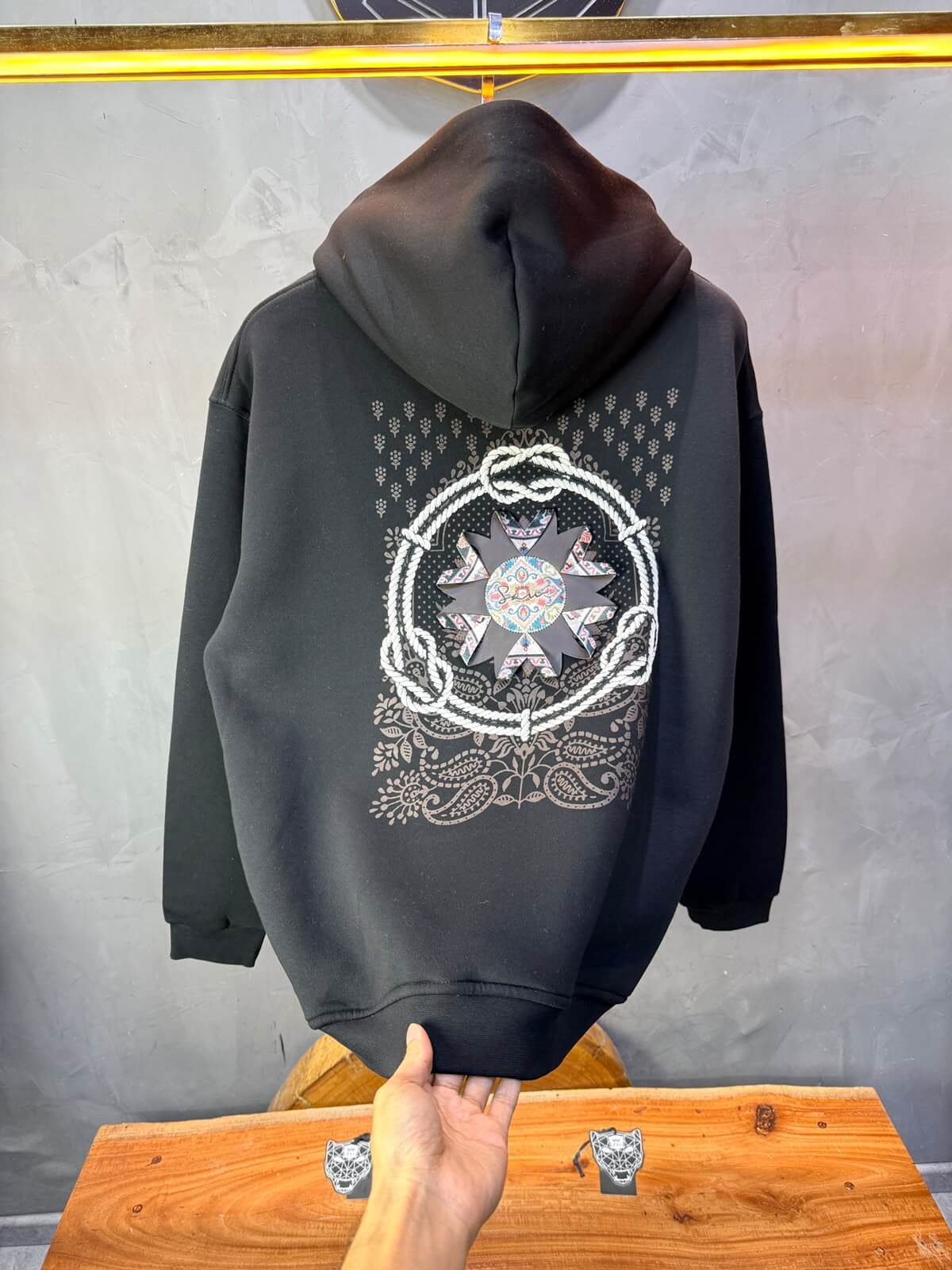 Hoodie oversize Noir 5249
