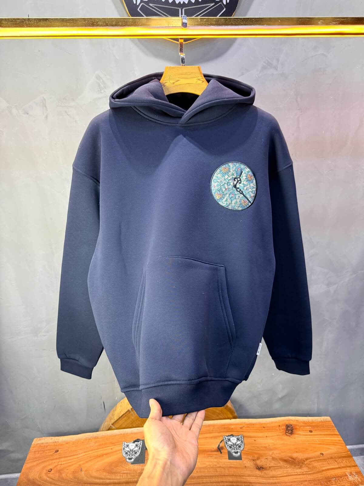 Hoodie oversize Rose Blue 5254