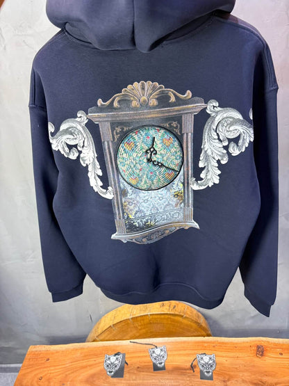 Hoodie oversize Rose Blue 5254