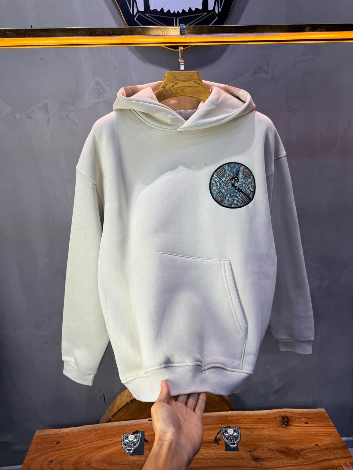 Hoodie oversize Beige 5254